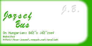 jozsef bus business card